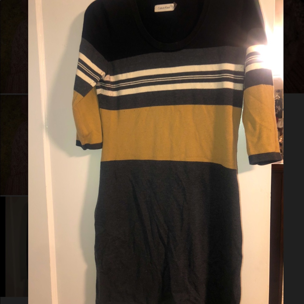 Striped sweater dress